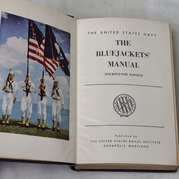 Bluejackets Manual US Naval Institute 14th Ed 1950 Illustrated HC Navy Clemens - Picture 2 of 16